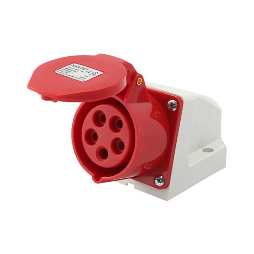 5Pin 415V female industrial waterproof panel mounted socket