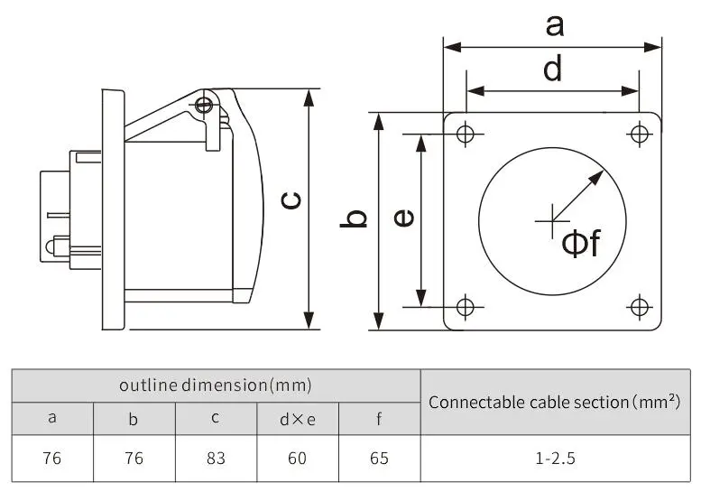 industrial socket 16a watertight electrical plug and female