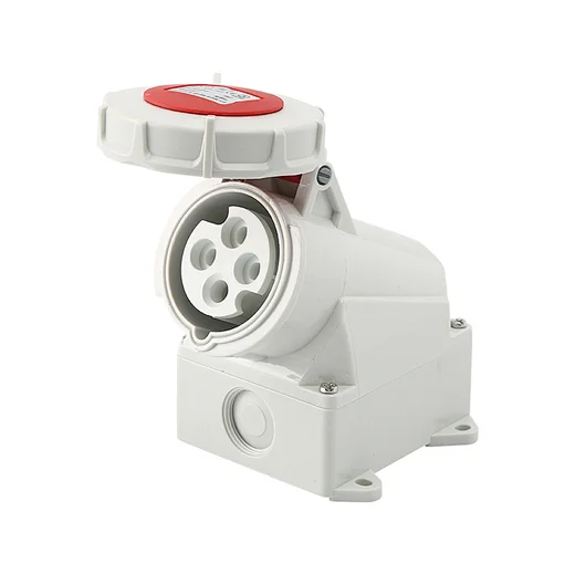 Industrial Plug ac Power socket with fuse IP67 3 Pin 4 Pin