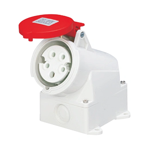32a 5pin socket Industrial Waterproof Dustproof Red Cover