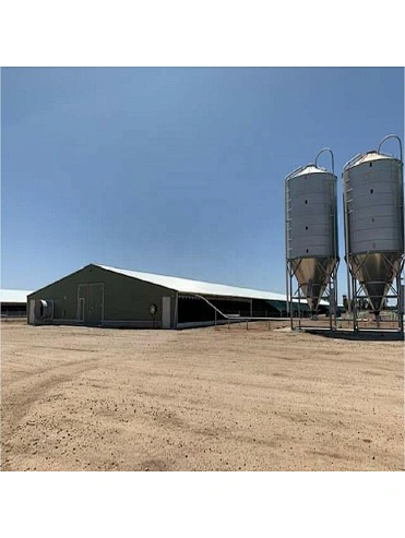 Structure en acier à ossature légère galvanisée préfabriquée pour la construction d'une ferme porcine