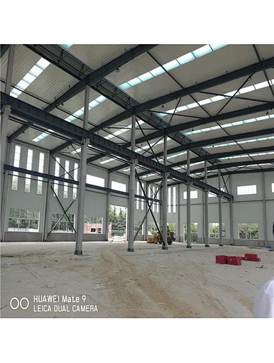 Large-span prefabricated steel structure workshop