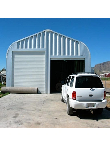 Small prefabricated steel structure garage design and installation general contracting company