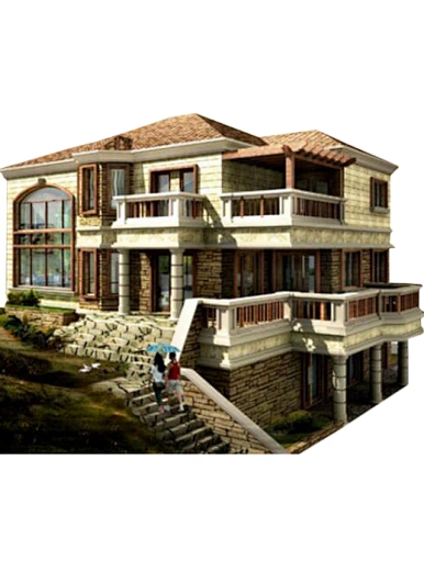 Light steel villa with service life