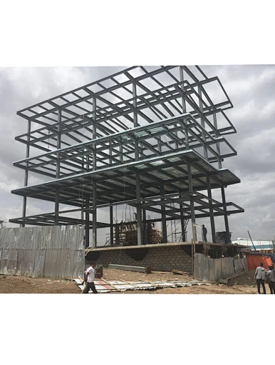 Prefab Galv. H section steel welded structure apartment building
