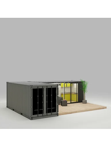20ft container house with outdoor bedroom
