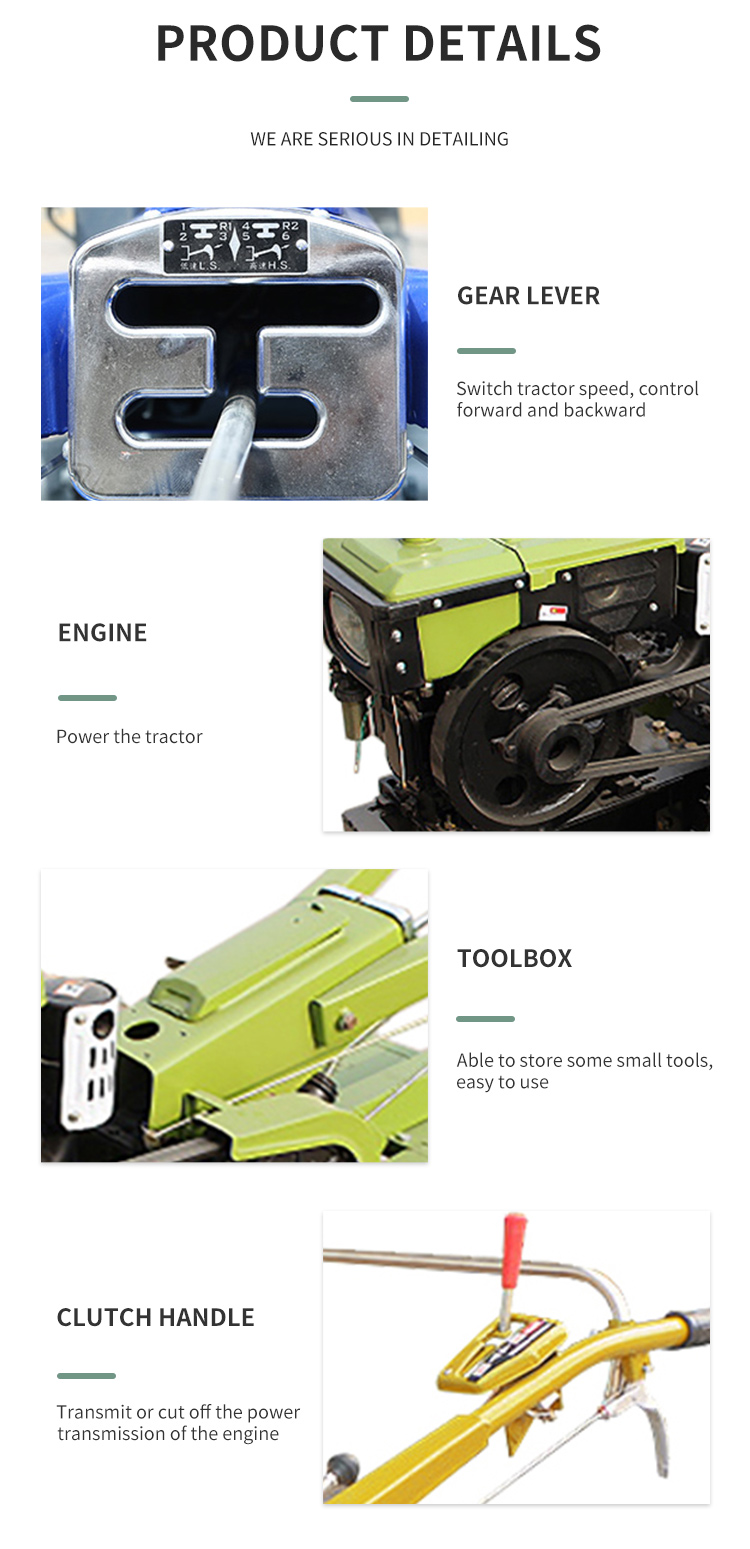 12hp walking tractor