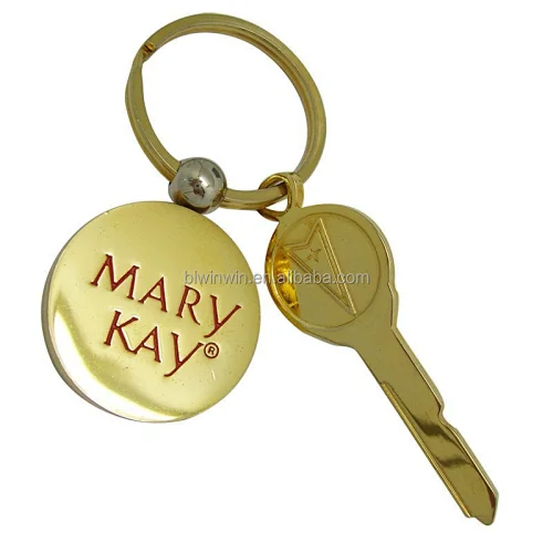 Hot Sale custom metal gold key/car shaped keychain for souvenir