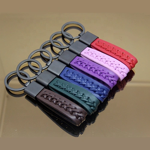 custom leather keychain