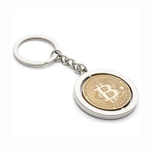 WINWIN Spinner key ring rotable metal alloy commemorative coin keychains