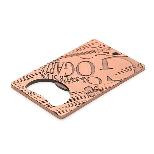Factory custom sublimation stainless steel aluminum credit card keyring bottle opener