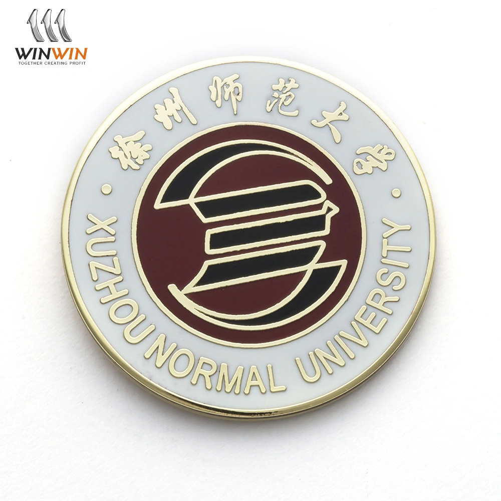 2d or 3d soft enamel round metal school pin badge broochure