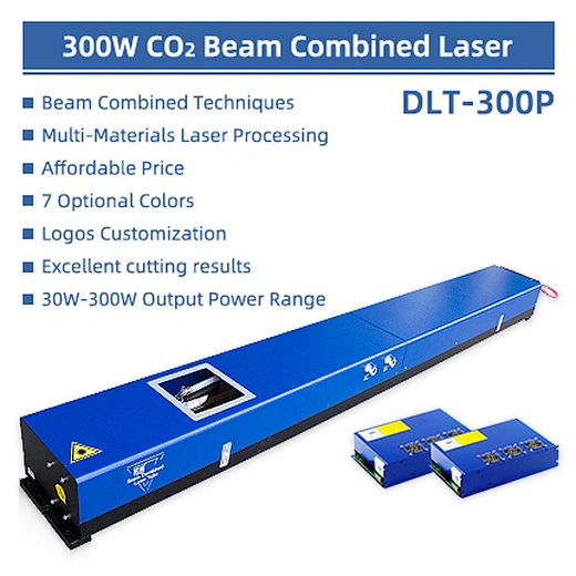 300W Beam Combined CO2 Laser Tube
