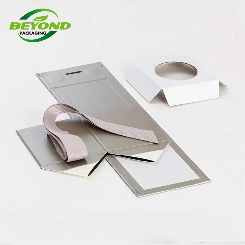 biodegradable black square custom cosmetic paper card box