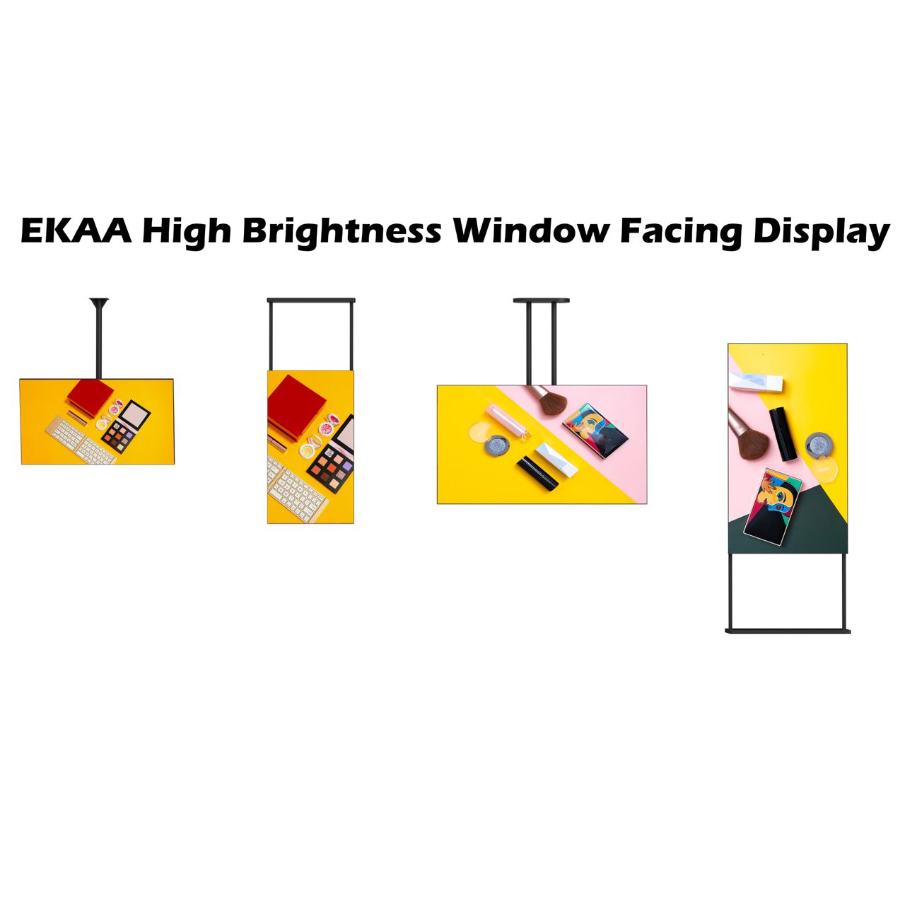 High Brightness window facing displays
