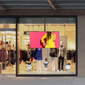 Sigle-sided shopping mall window displays