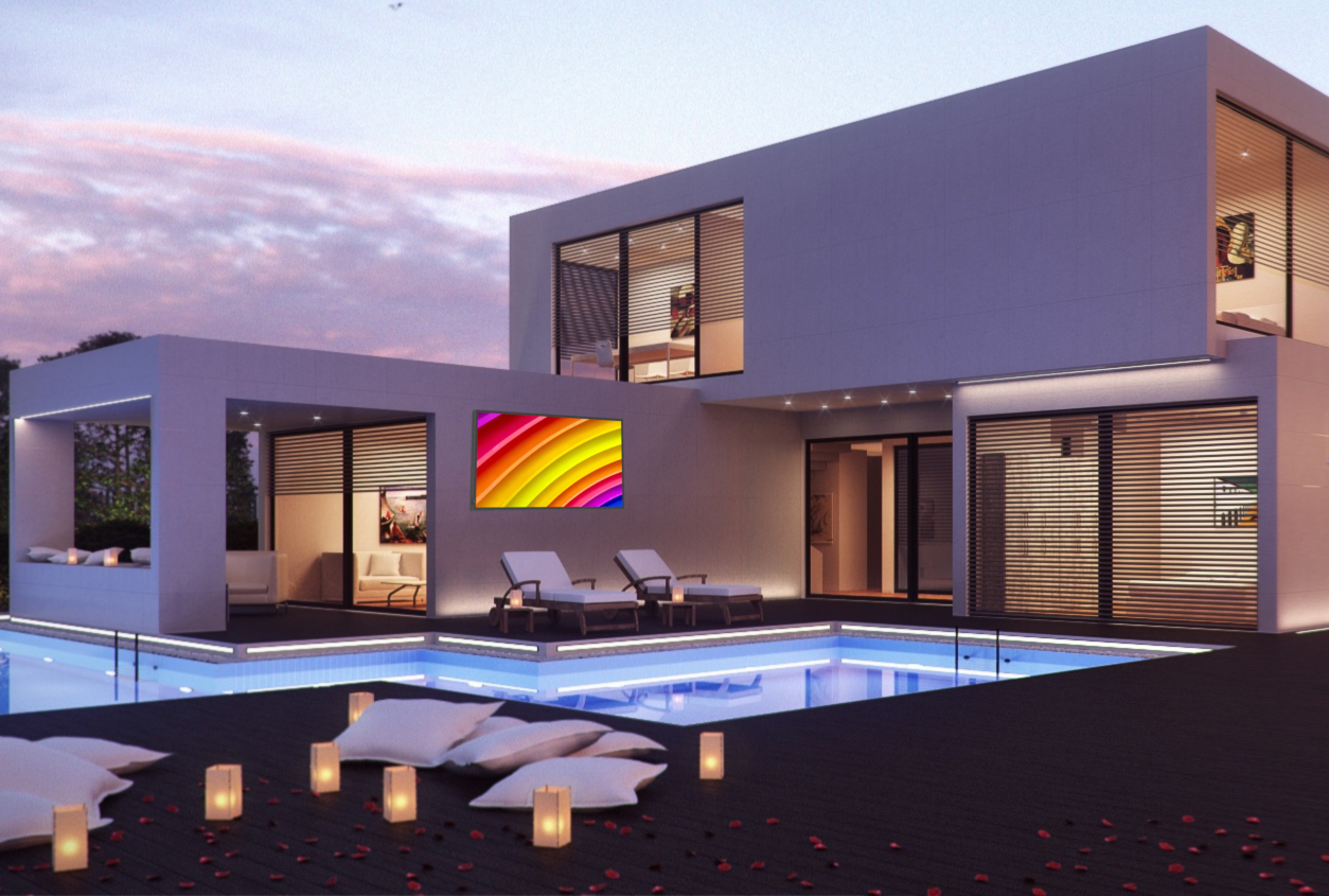 Poolside Outdoor Wall Mounted Display