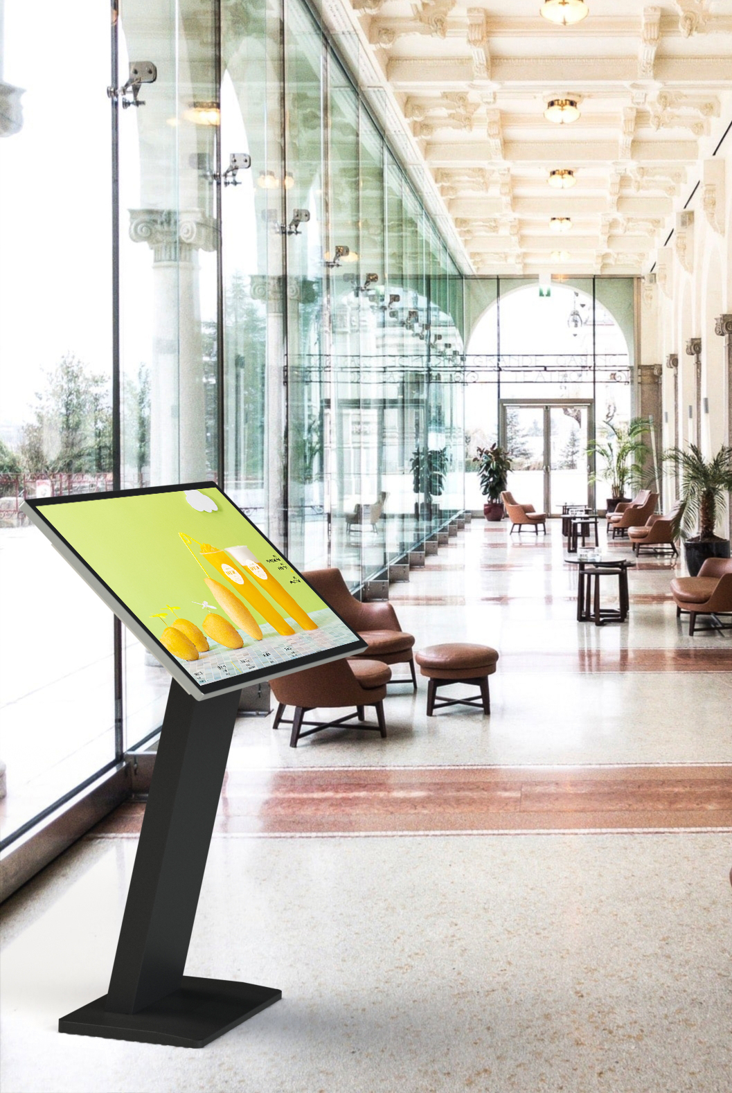 Touch screen information kiosk