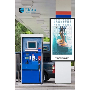 Outdoor digital signage for gas station