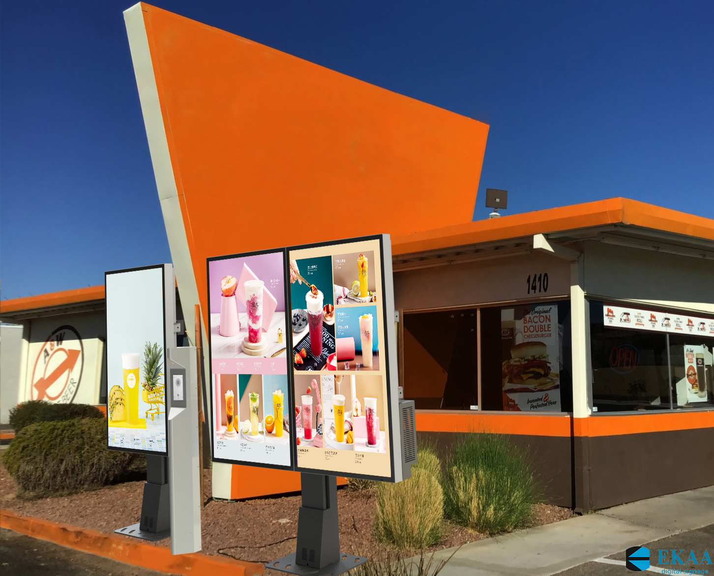 drive thru menu signs for fast food store