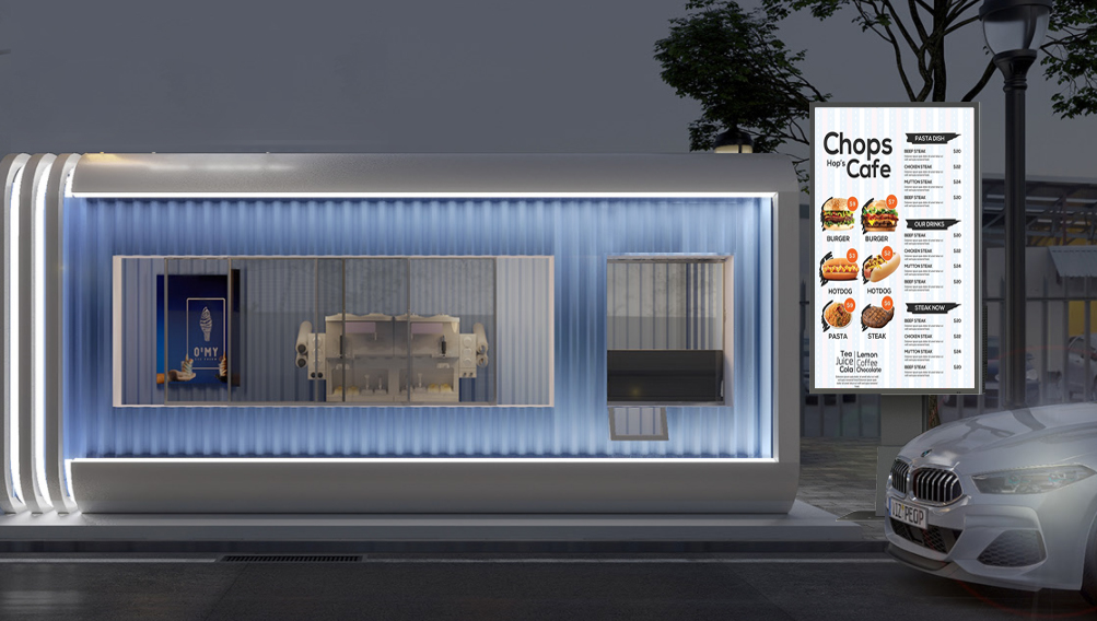 Single Outdoor QSR Drive-thru Menu Boards