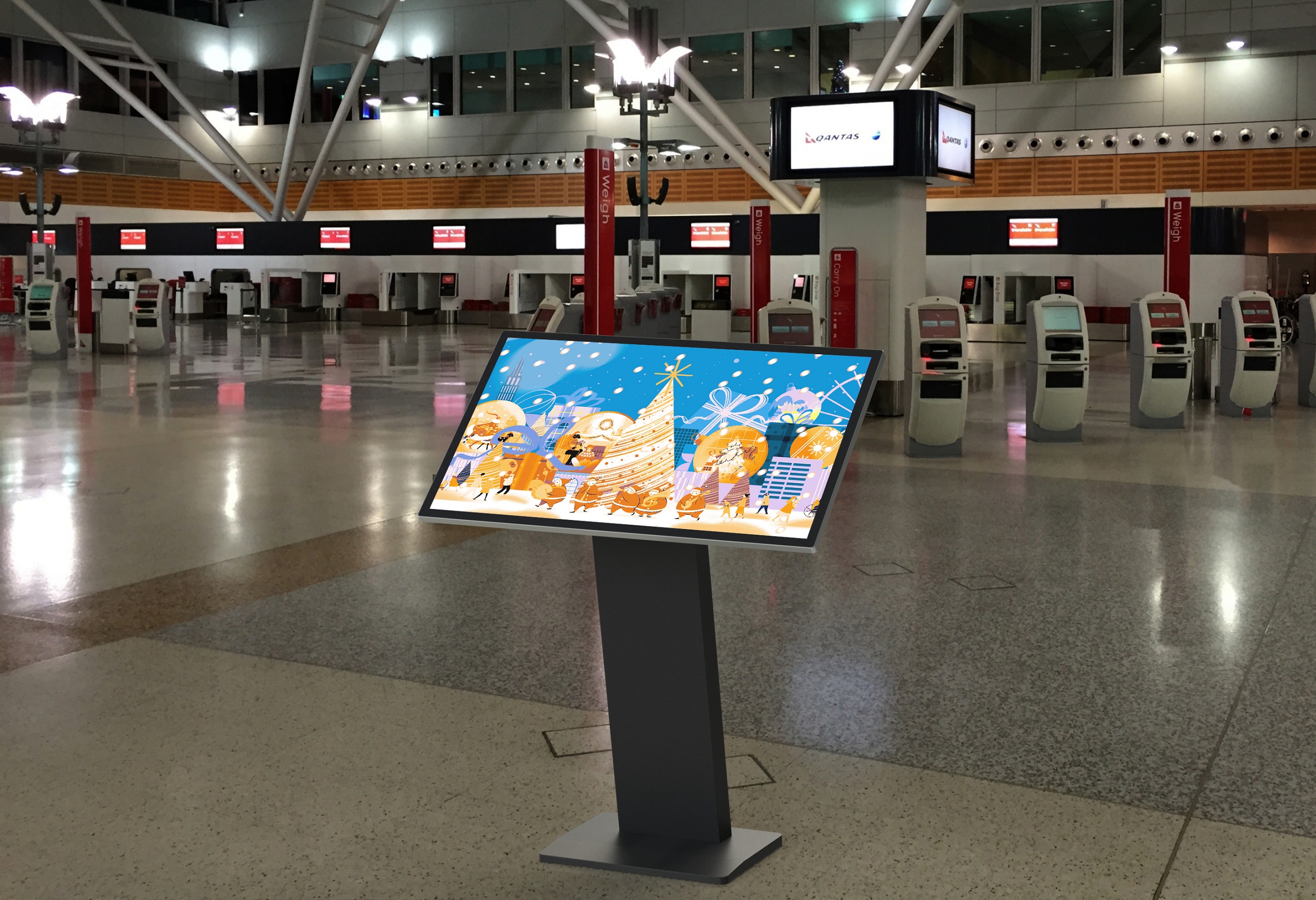Interactive information kiosk for station