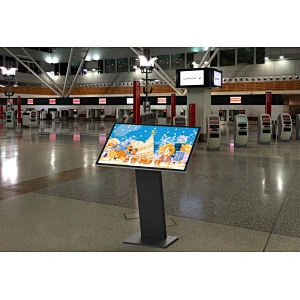 Interactive information kiosk for station