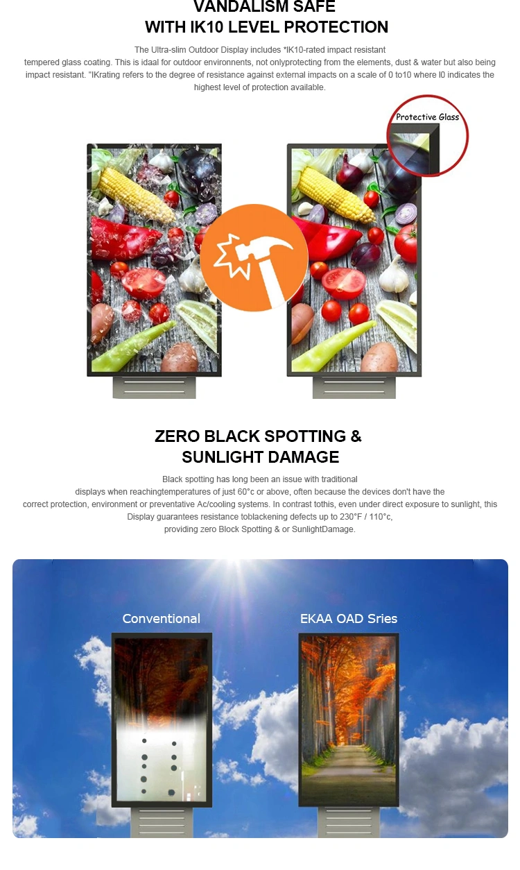 ekaa IP67 outdoor displays