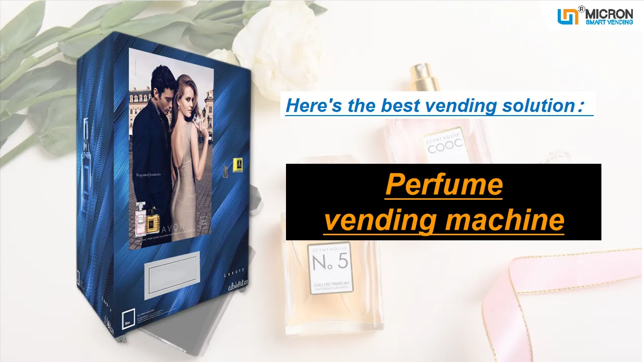 Perfume vending machine with big touch screen and card reader