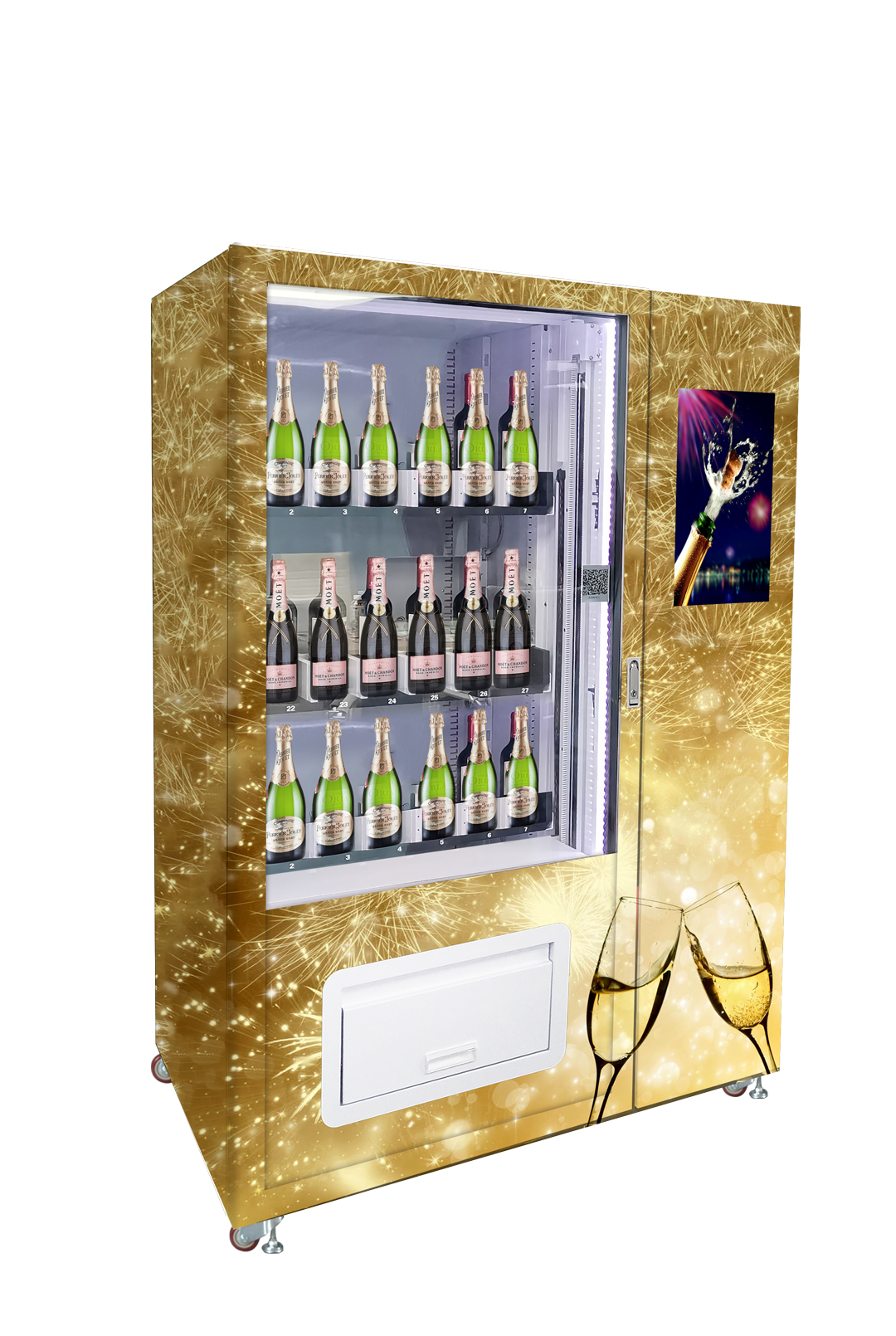 Micron elevator vending machine alcohol wisky beer wine