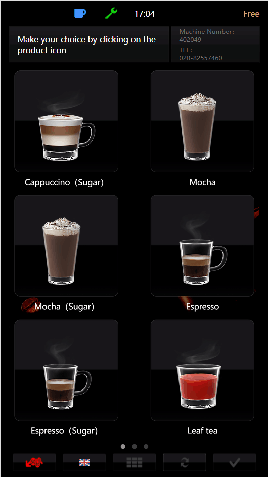 Micron coffee vending machine in Mexico