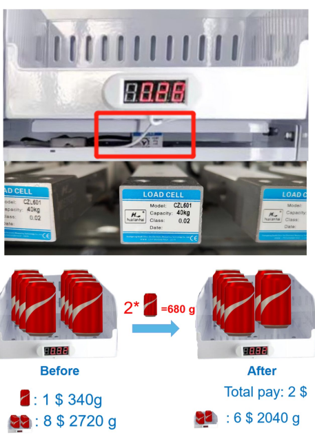 USA: Fruit Snack Drink Vending Machine in USA. Micron Smart Vending weight sensing technology