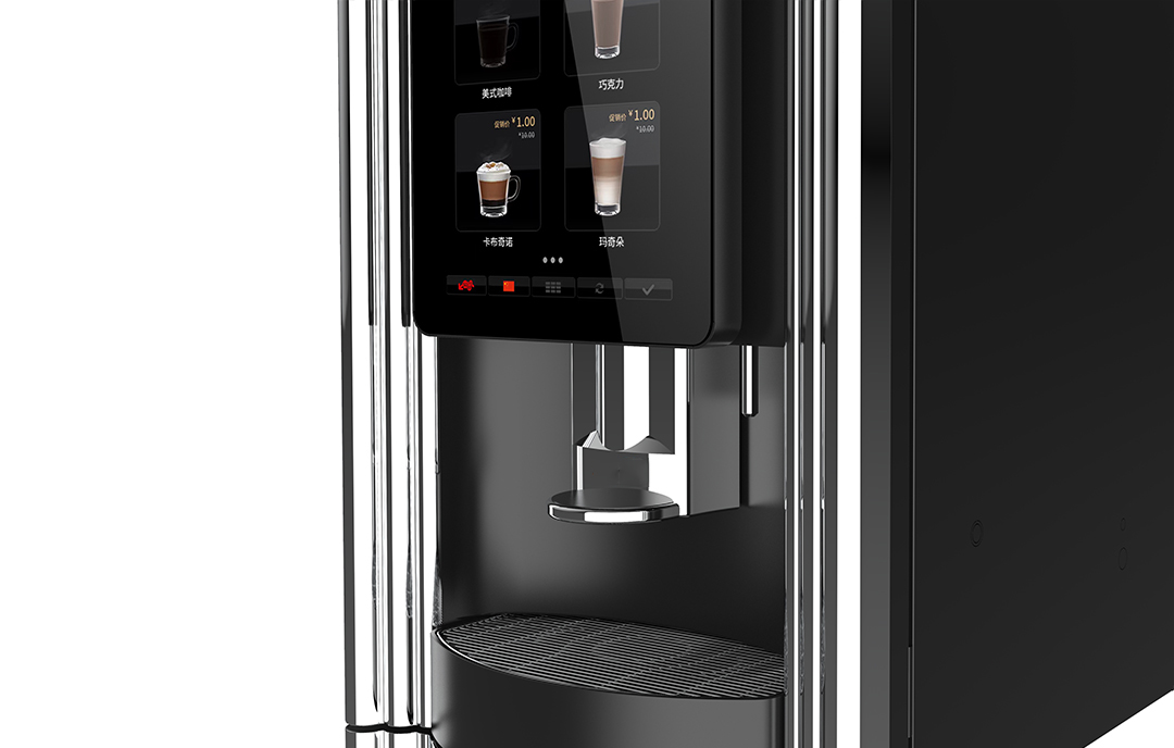 detail of tabletop office coffee vending machine