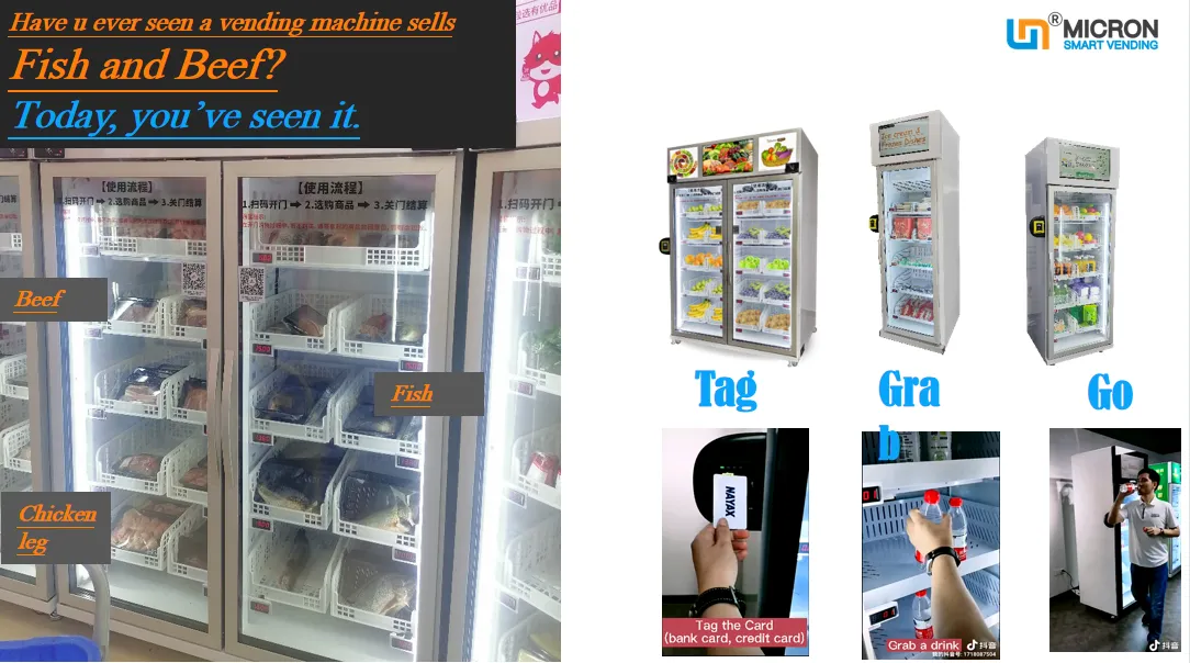 Micron ice cream cheese vending machine in UK, vending machine to sell fish beef frozen meat