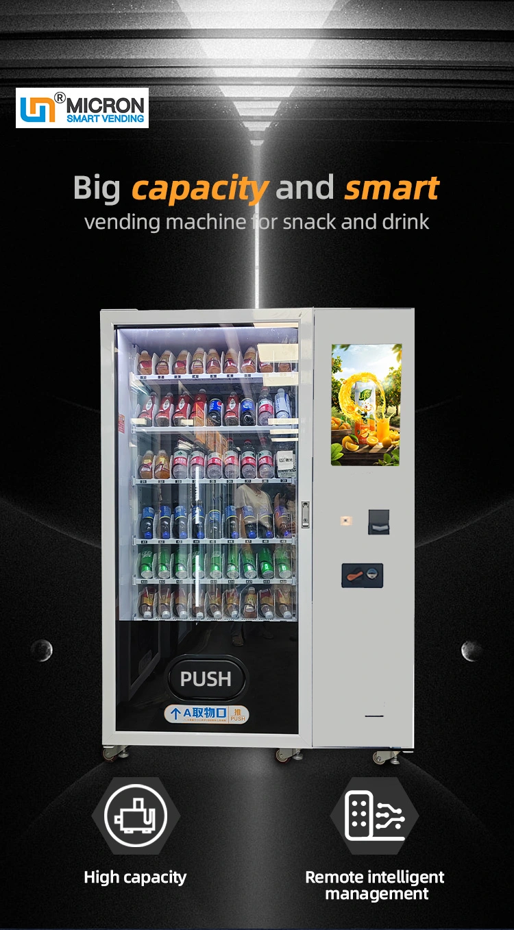 keypad vending machine or smart vending machine? Big capacity combo snacks drinks vending machine with slave box available for sale