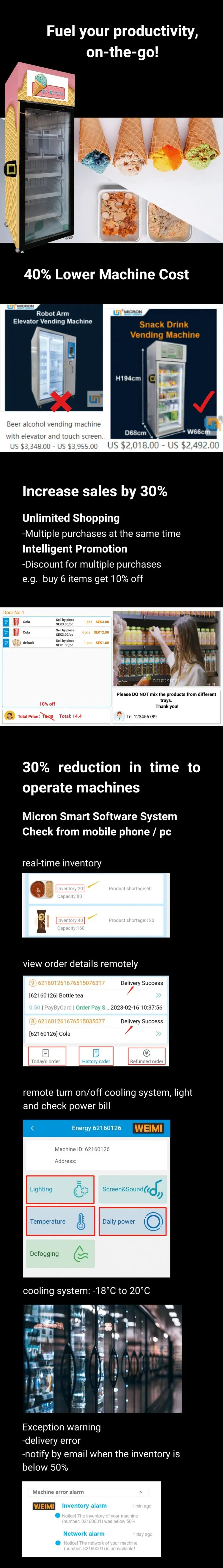 ice cream vending machine temperature system cheap ice cream vending machine takes less time to operate