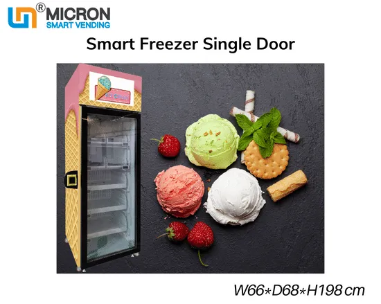 Micron Smart Fridge Vending Machine single Door with Age Checker and Card Reader