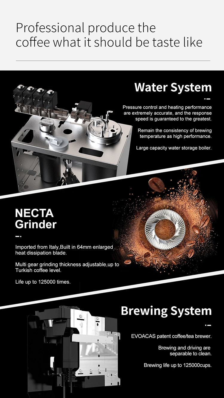 micron standing coffee vending machine professional produce the coffee with NECTA grinder brewing system