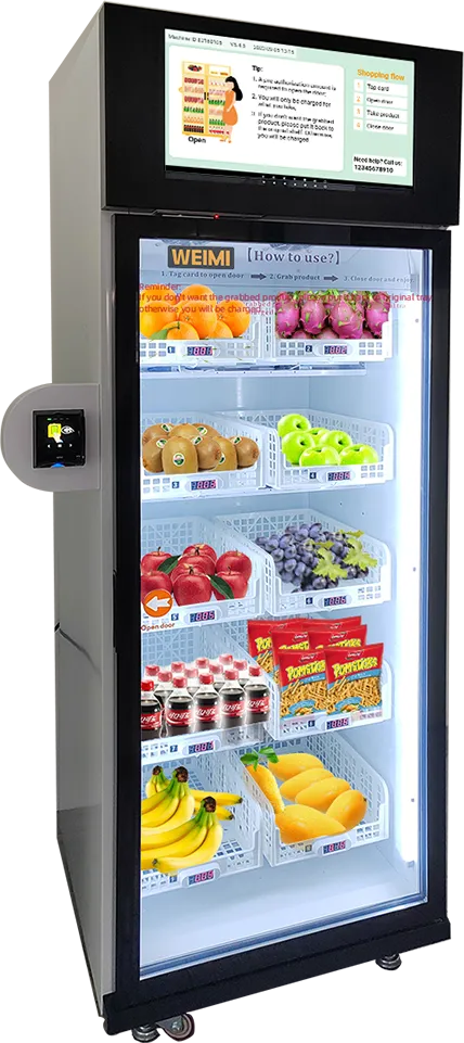 smart fridge vending machine for fresh fruits vegetables snacks drinks ready meals in vending machine convenience store