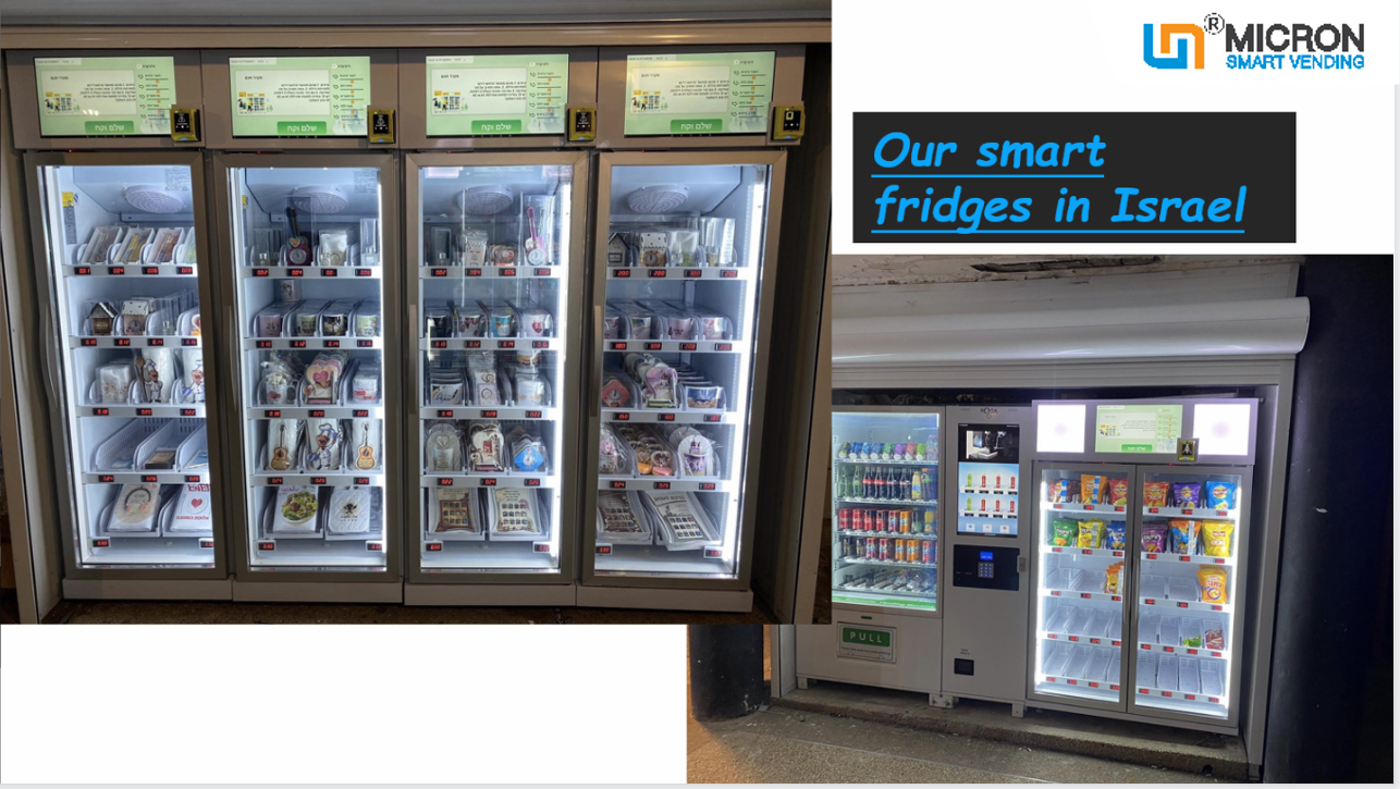 Micron smart fridge vending machine in Israel