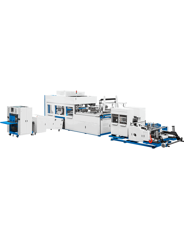 full automatic non woven box bag making machine with handle online high speed