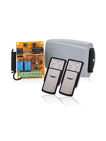 2-Channel Universal ON/OFF Switch Receiver Smart Garage Door Controller DC12V/24V Remote RF Receiver Kit For Roller Shutters