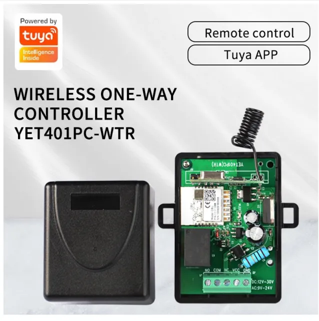 One channel intelligent wifi + rf receiver compatible with Tuya APP
