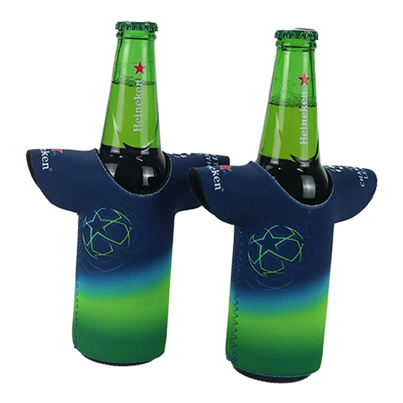 2021 hot selling neoprene new design red shirt wine bottle cooler promotional