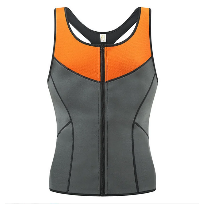 Workout Men Neoprene Sauna Weight Lifting Slimming Sweat Shirt Shaper Waist Trimmer Vest