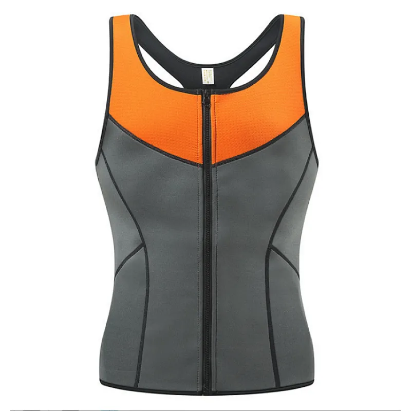 Workout Men Neoprene Sauna Weight Lifting Slimming Sweat Shirt Shaper Waist Trimmer Vest