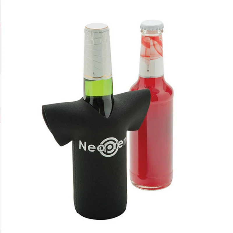 2021 hot selling neoprene new design red shirt wine bottle cooler promotional