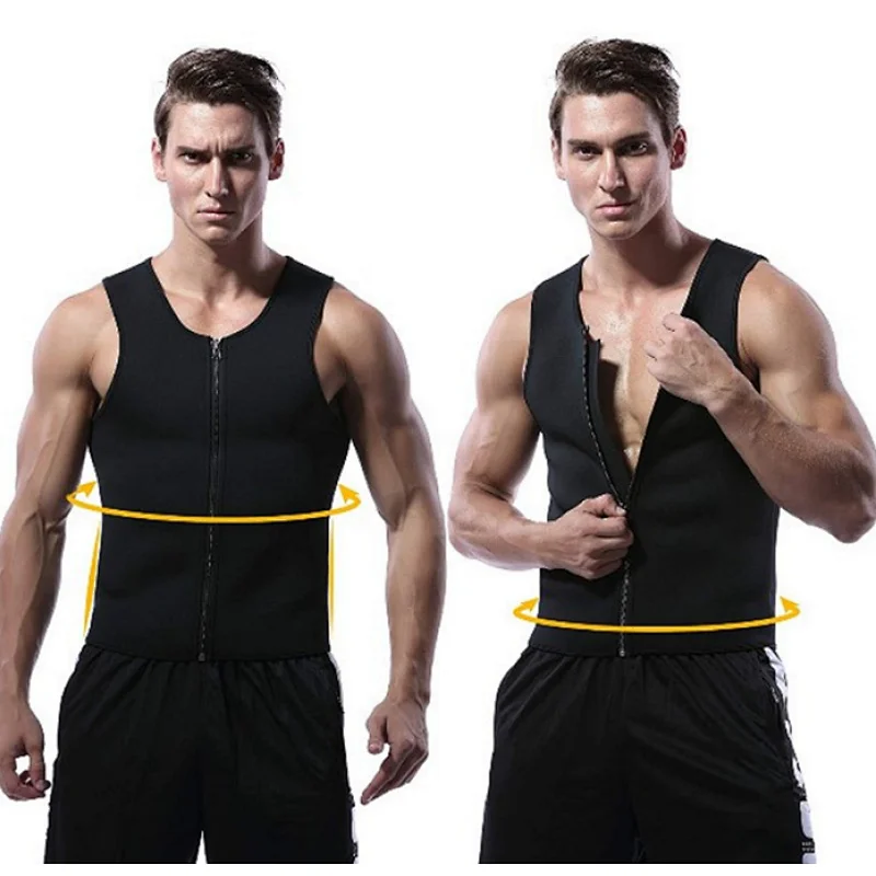Outdoor Hot Men Shaper Sports Fitness Sweat Corset Vest Neoprene Corset