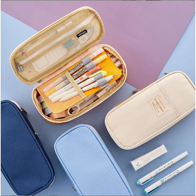 Canvas writing case large penbag