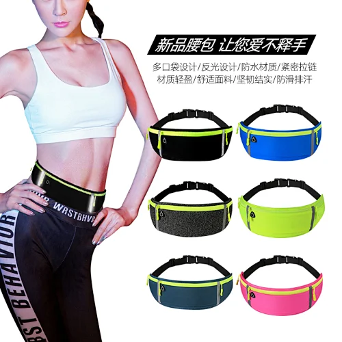 Lycra three pocket sport waist bag